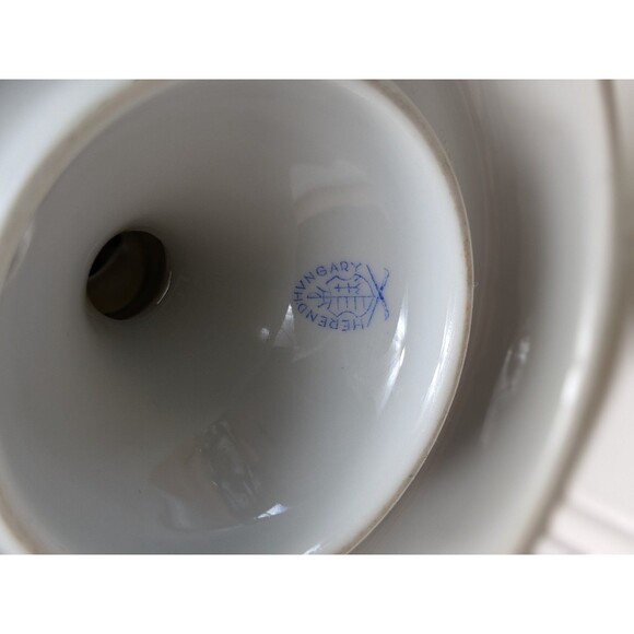 Herend Queen Victoria Green Border Double Candlesticks Set of 2 - Picture 13 of 16